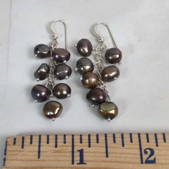 Jay King Mocha Peacock Freshwater Pearl Layered Necklace & Coordinating Earrings - Picture 12 of 14